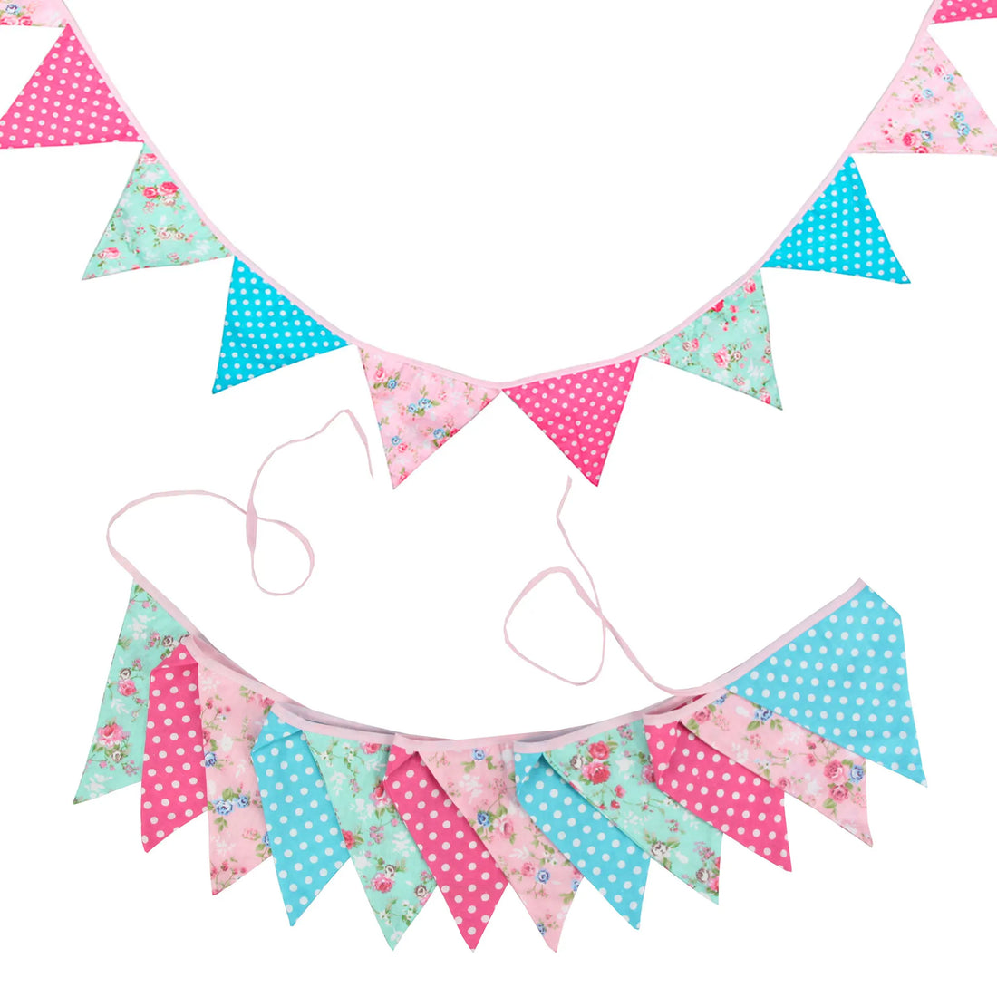 Guirlande Fanions Rose et Bleu festive