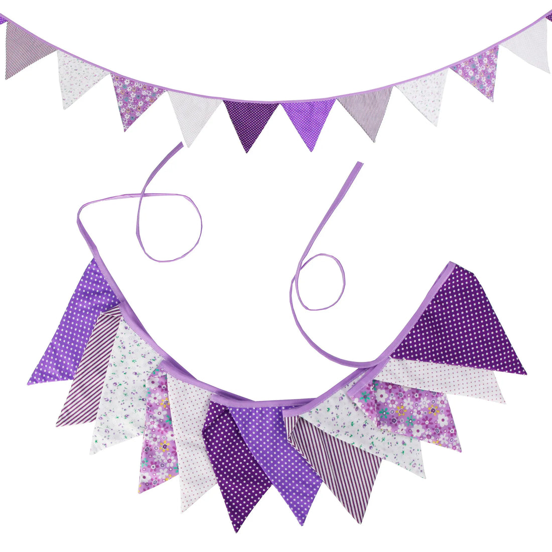 Guirlande Fanions Tissu Violet élégant