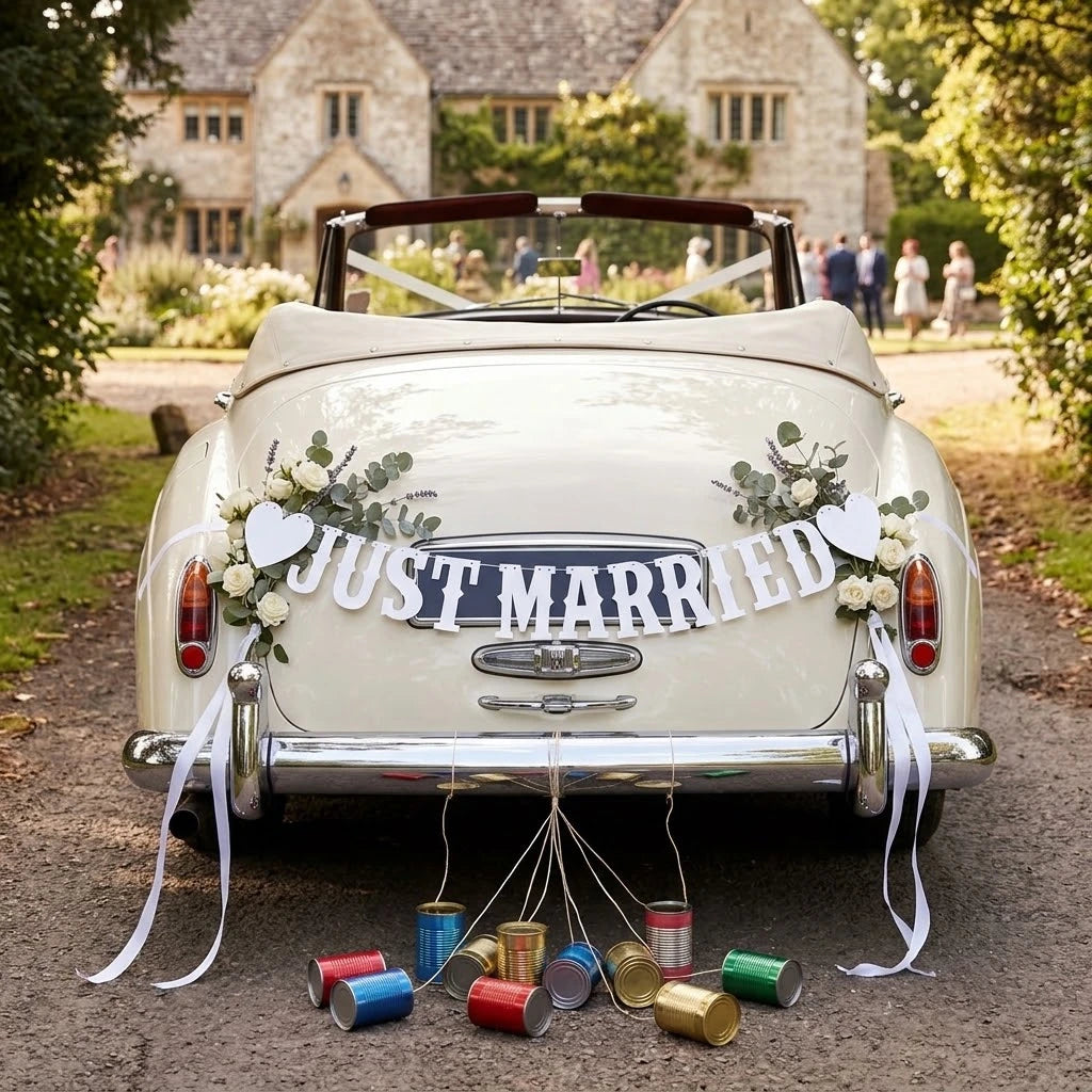 Guirlande Just Married Blanc 