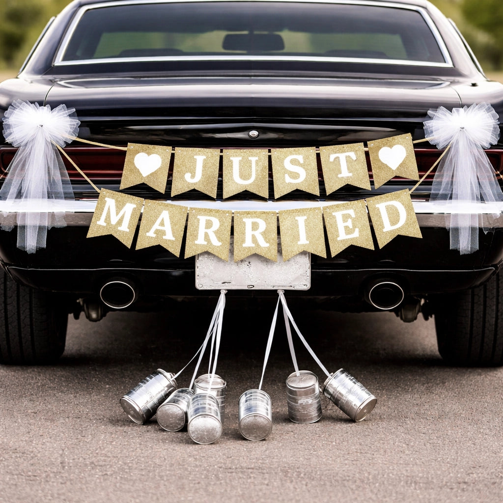 Guirlande Just Married Doré