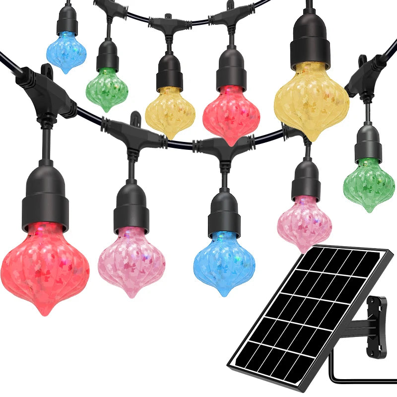 Guirlande LED solaire Vintage authentique