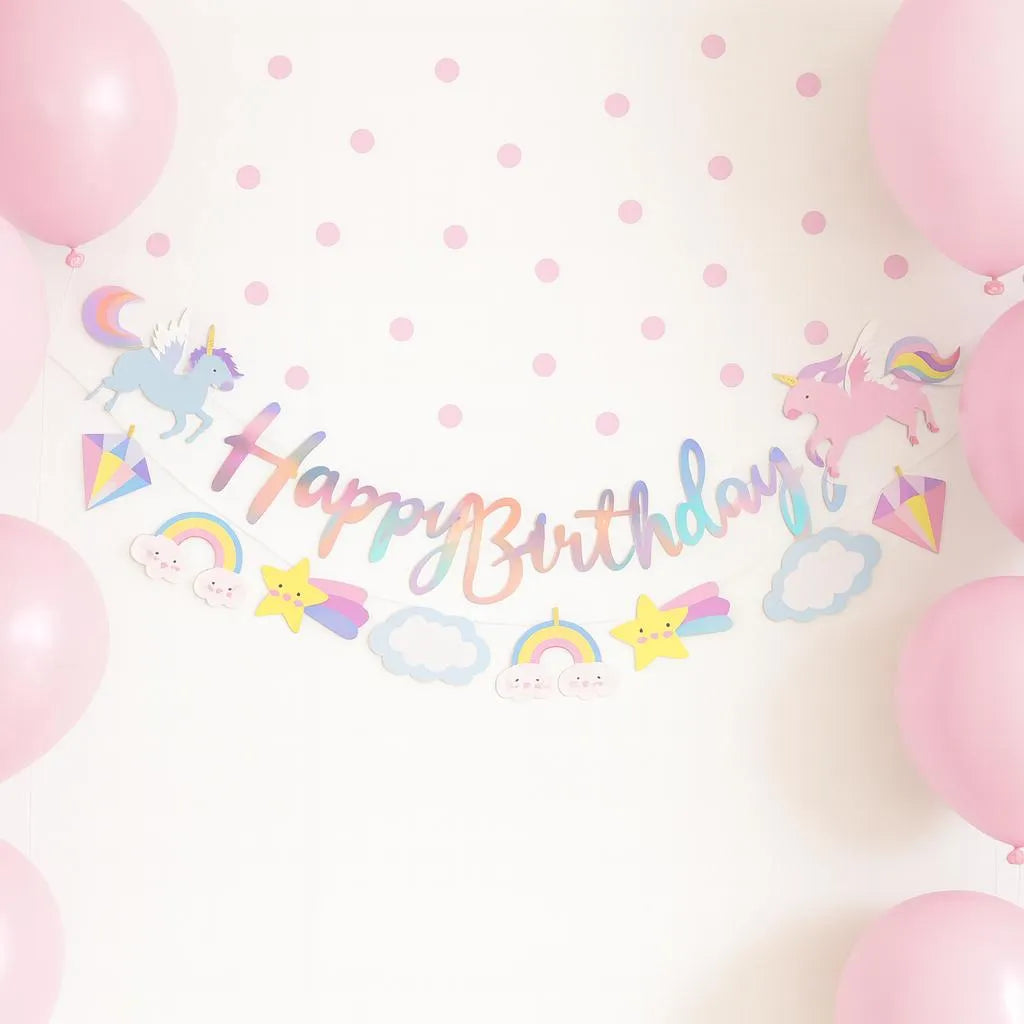 Guirlande Happy Birthday Dinosaure Vert Original