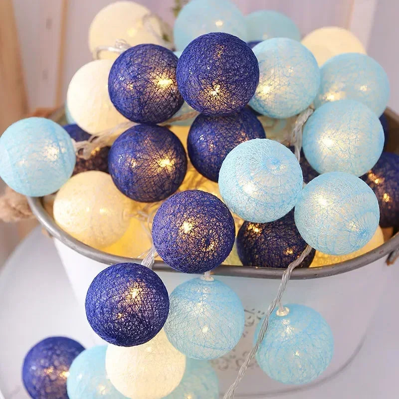 Guirlande Lumineuse Boules Bleues Design