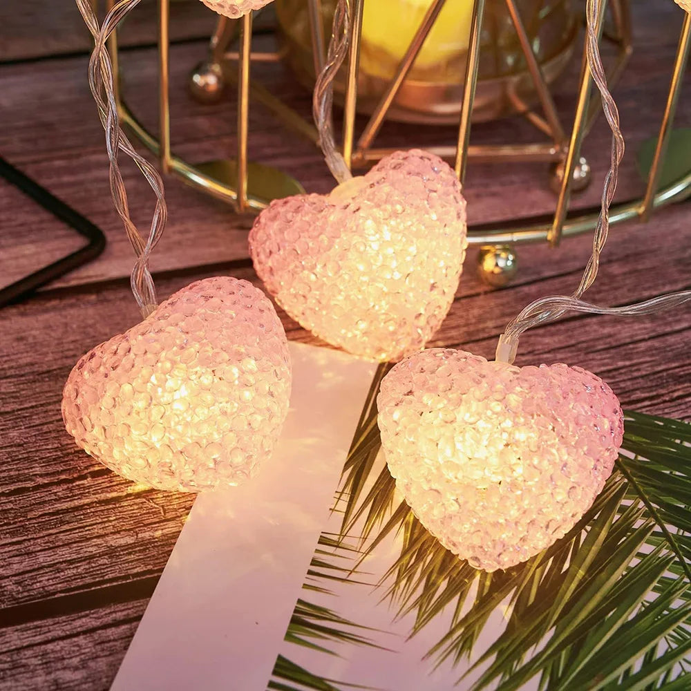 Guirlande Lumineuse Cœurs Roses chic