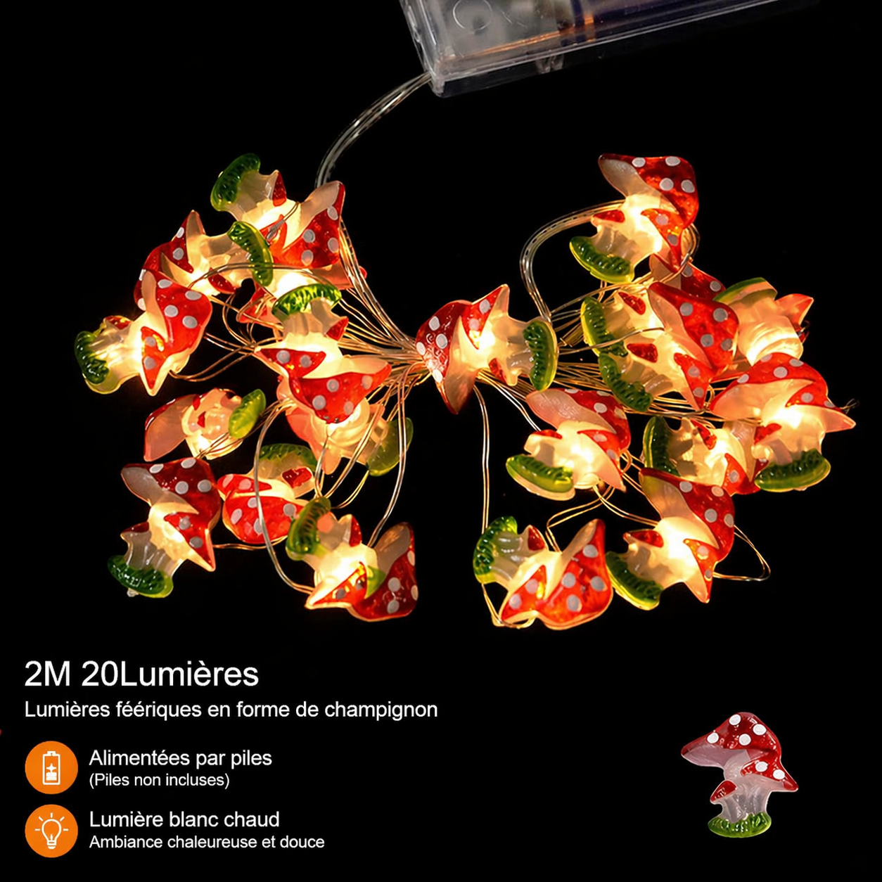 Guirlande Lumineuse Champignons Long