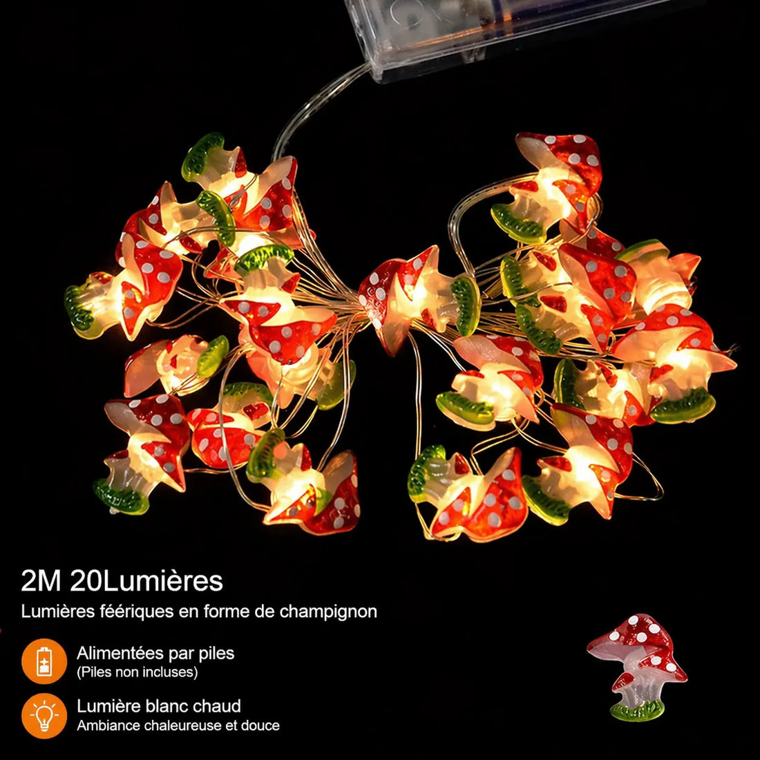 Guirlande Lumineuse Champignons unique