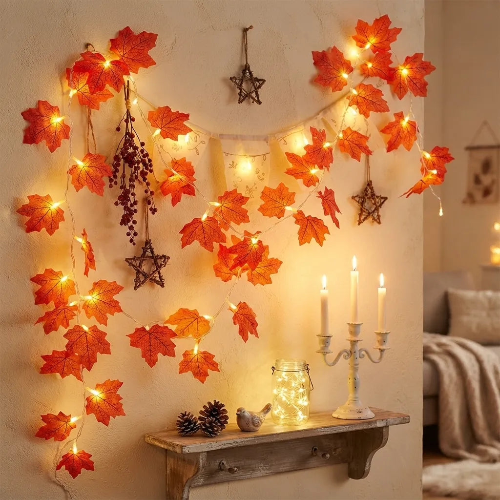 Guirlande Lumineuse Feuille d’Erable Originale