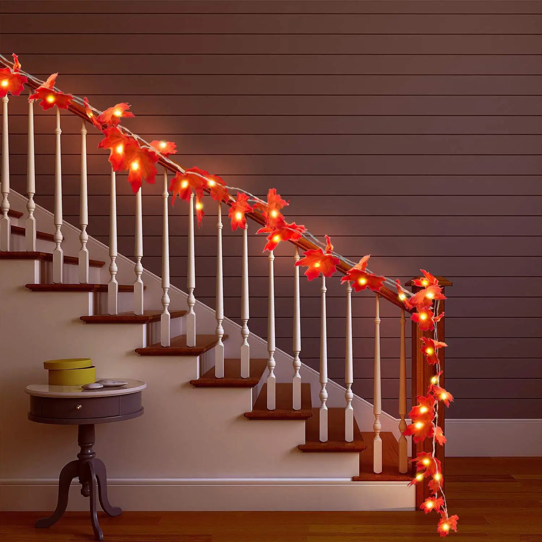 Guirlande Lumineuse Feuilles d’Erables Dégradés Halloween ornementale