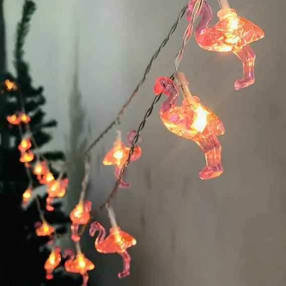 Guirlande Lumineuse Flamants Roses Brillant