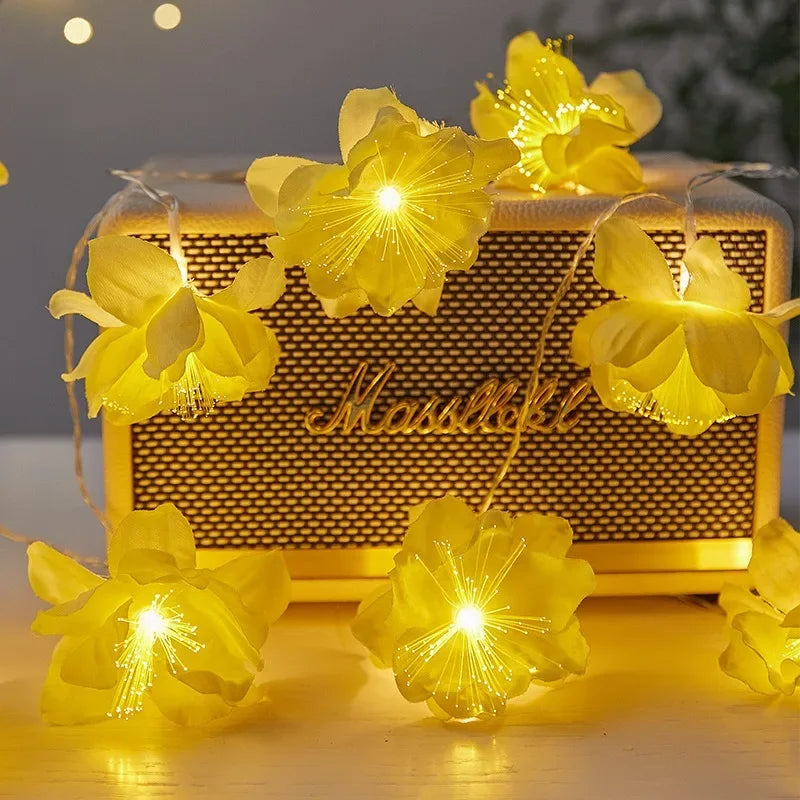 Guirlande Lumineuse à Fleurs Jaunes Minimaliste