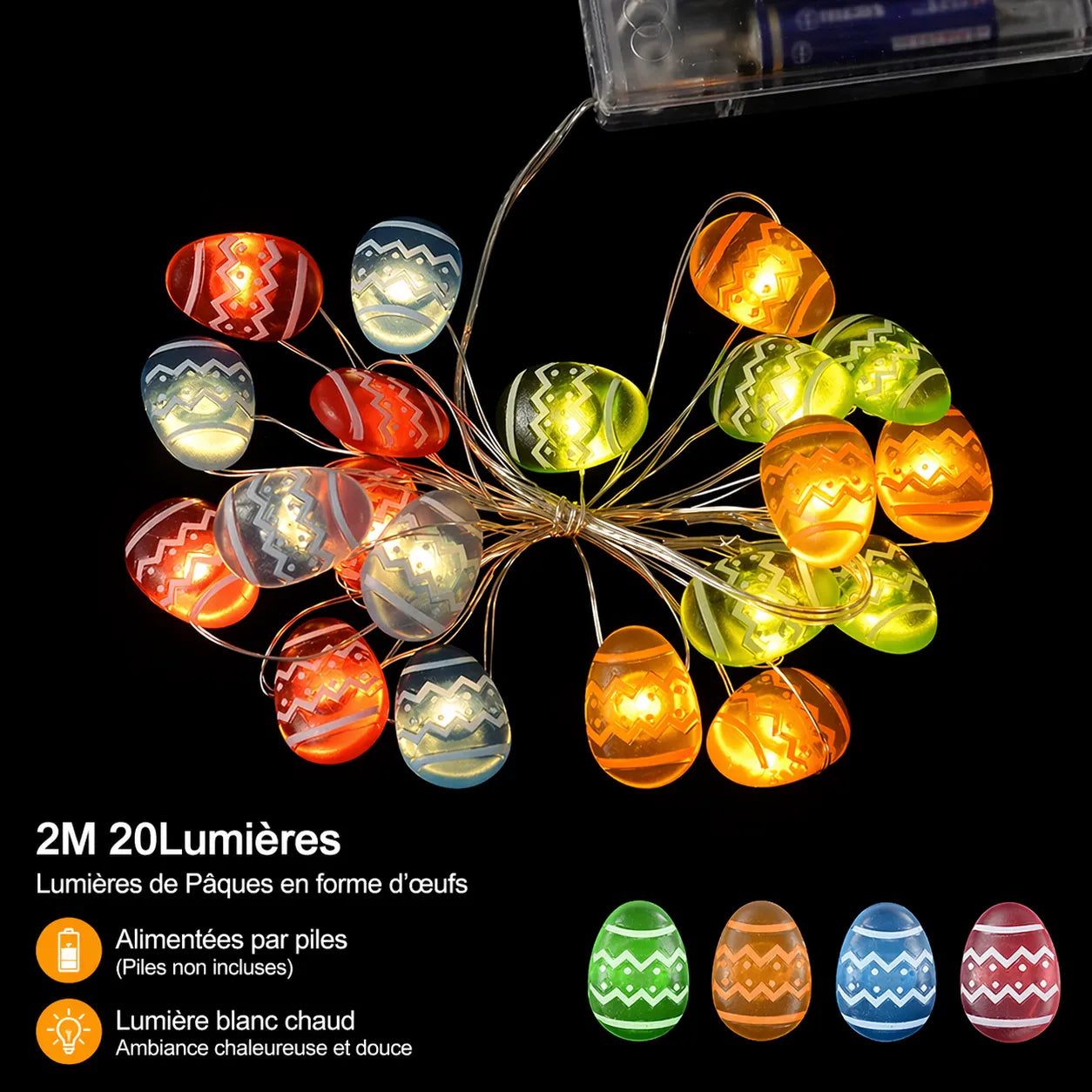 Guirlande Lumineuse Œufs de Pâques chic