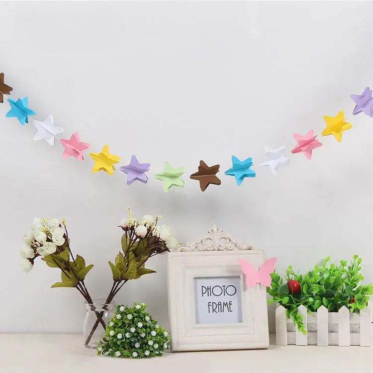 Guirlande Papier Etoile 3D Minimaliste