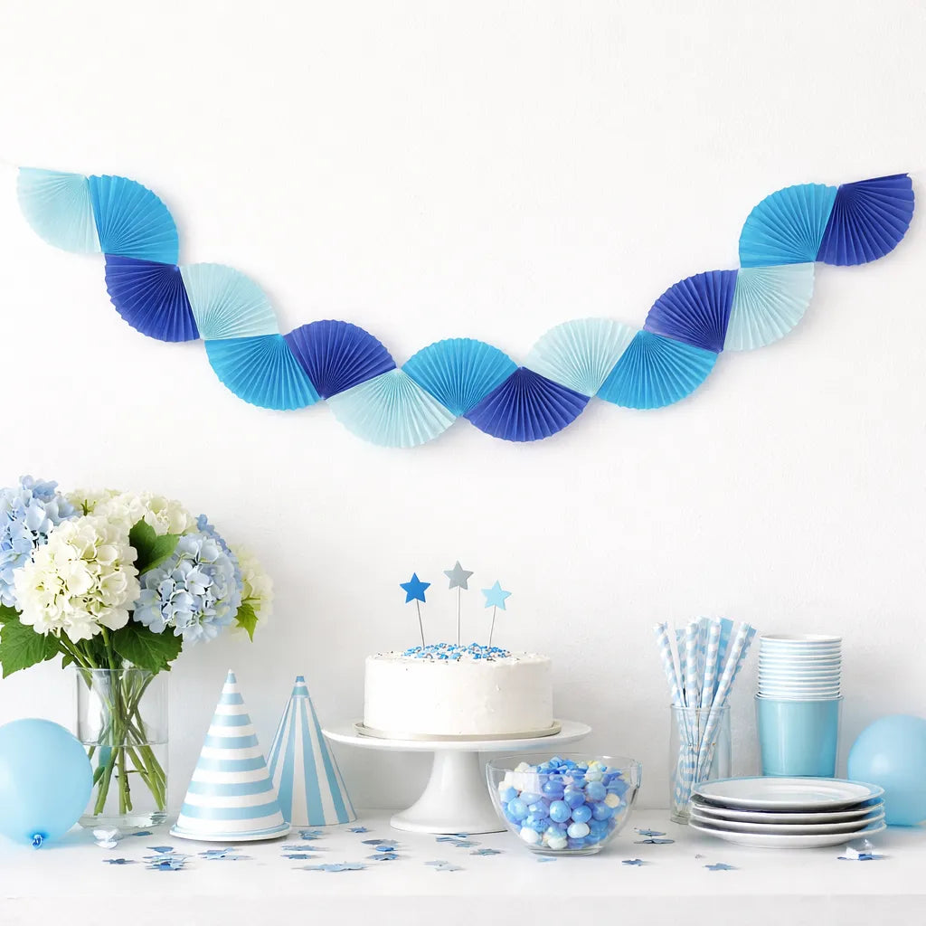 Guirlande Papier originale Bleue