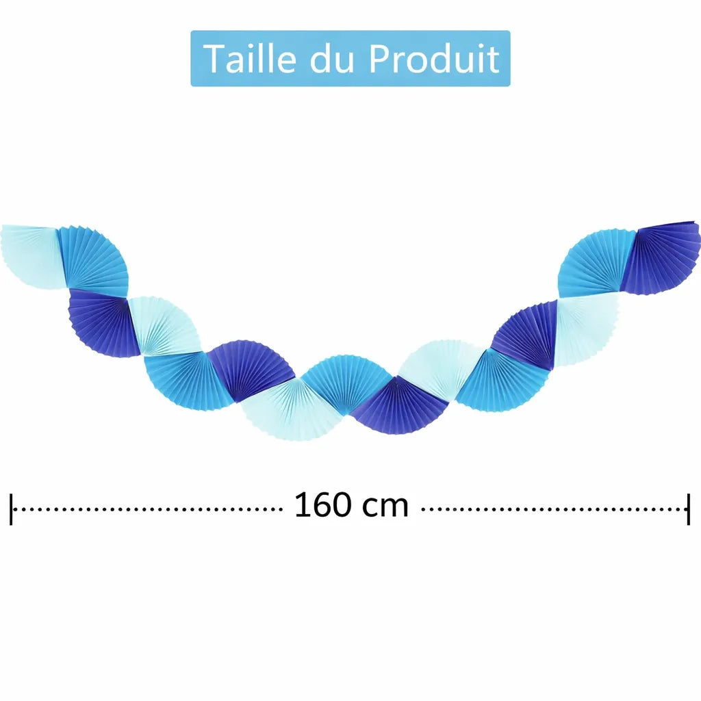 Guirlande Papier originale Bleue Design