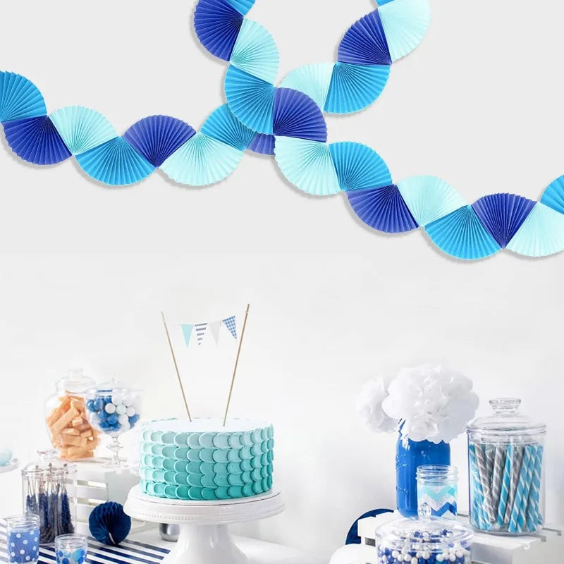 Guirlande Papier originale Bleue Festive