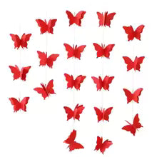 Guirlande Papillon Rouge Minimaliste