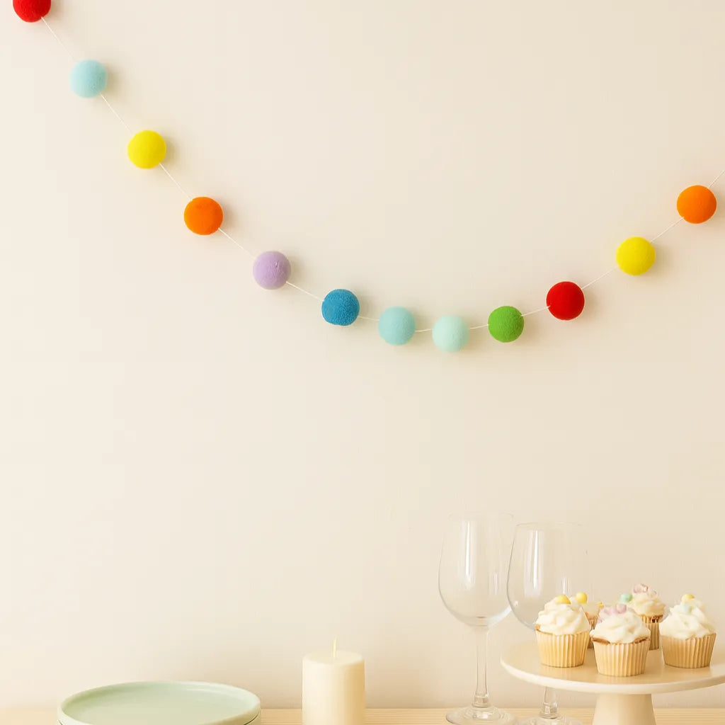 Guirlande à Pompons Colorés