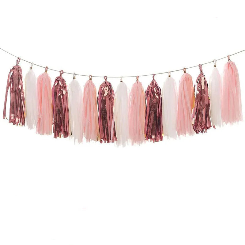 Guirlande Pompons Rose Gold