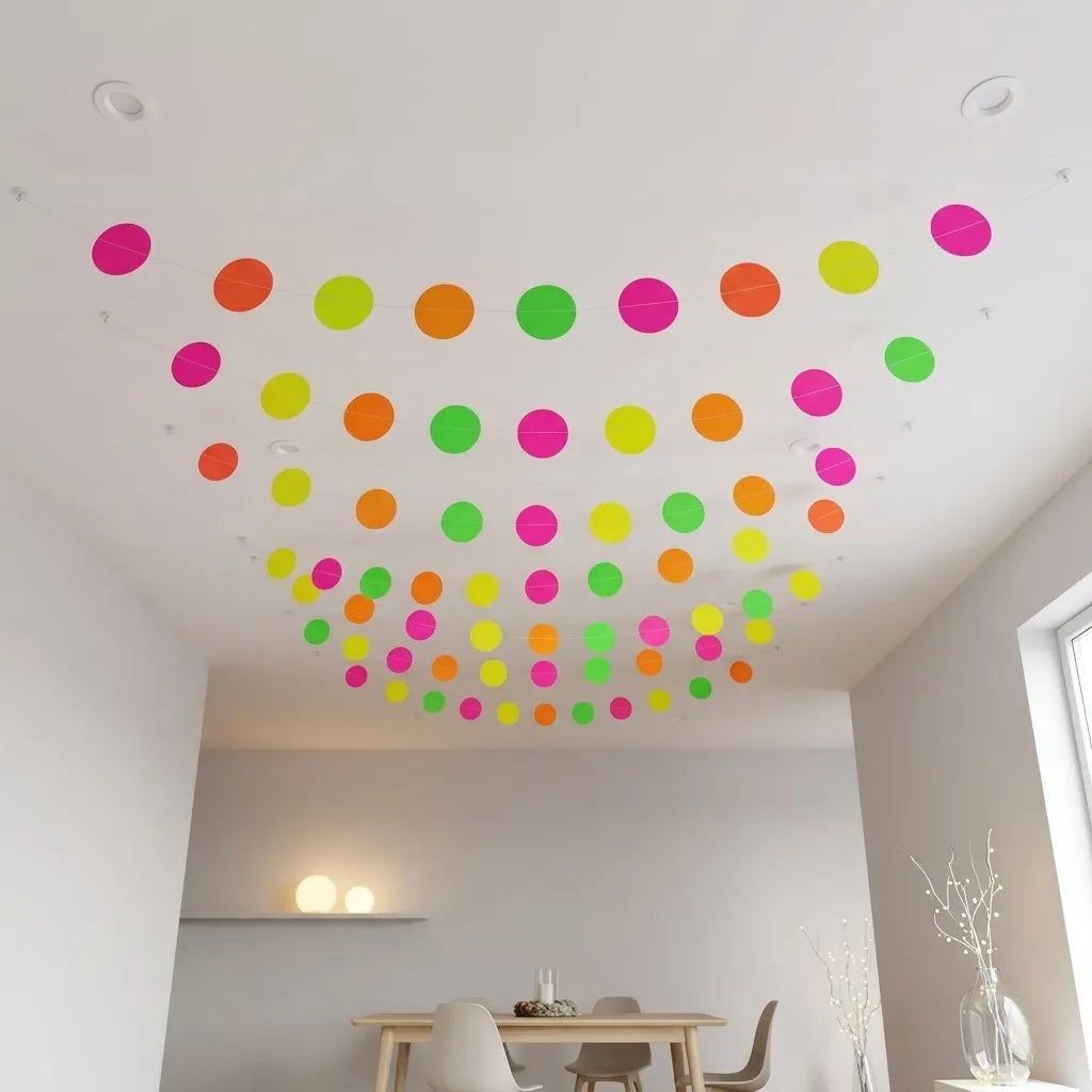 Guirlande Ronds Fluorescent Multicolore