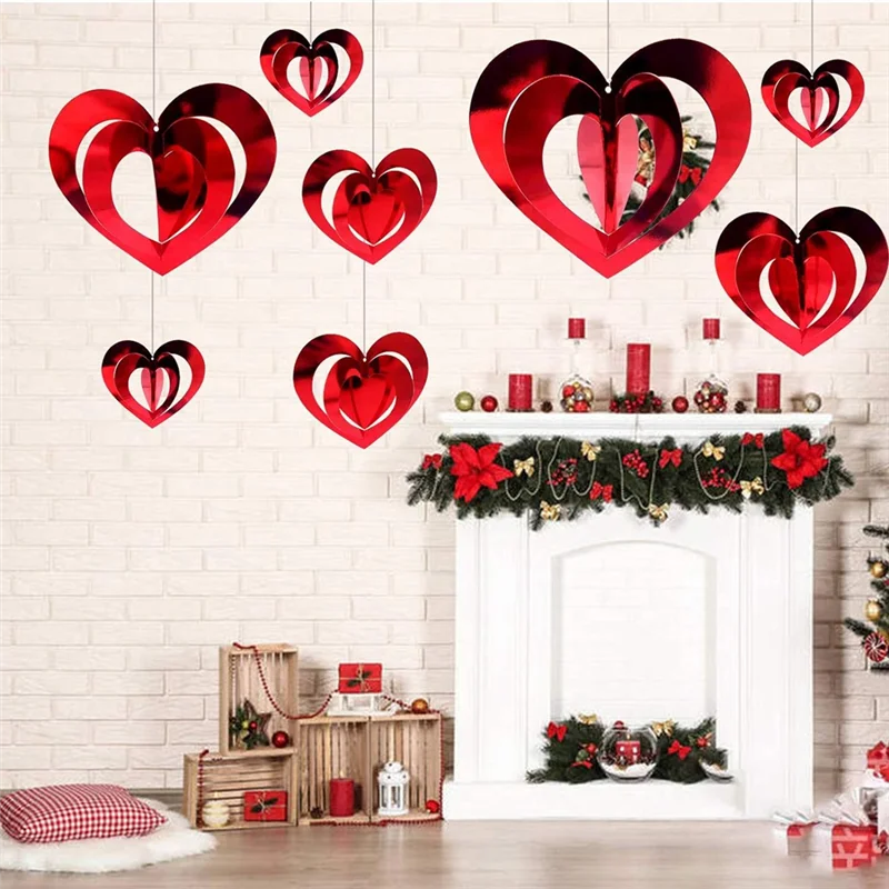 Guirlande Saint-Valentin Cœurs 3D