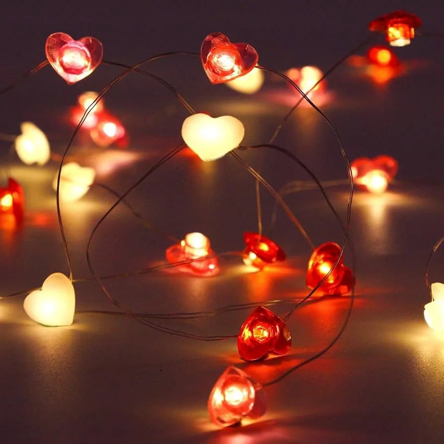 Guirlande Saint-Valentin Rouge et Blanc