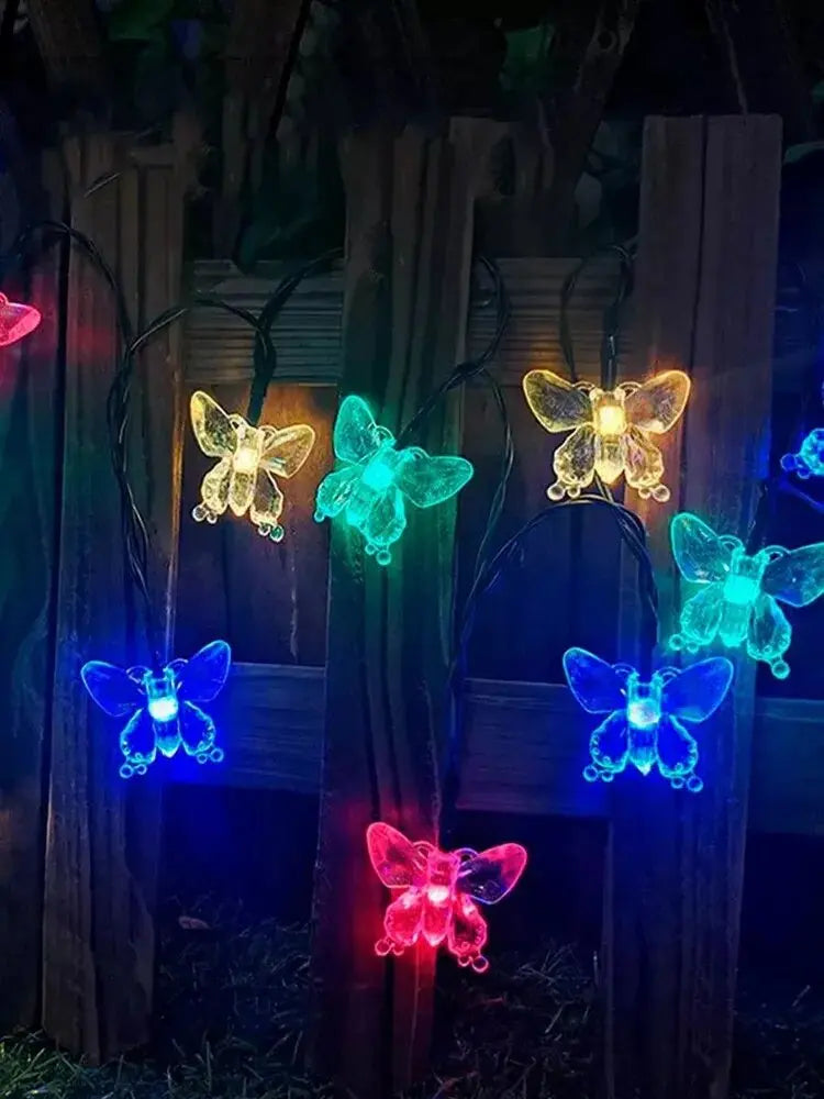 Guirlande Solaire de Papillons Colorés Captivants