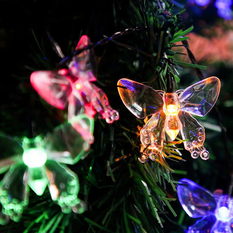 Guirlande Solaire de Papillons Colorés Décorative
