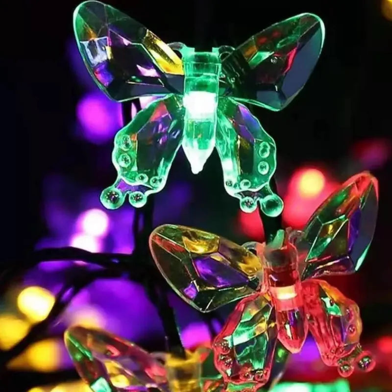 Guirlande Solaire de Papillons Colorés Harmonieux