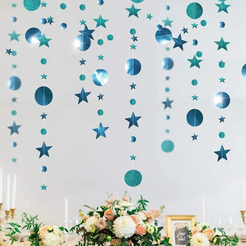 Guirlande Suspendue Bleue Festive