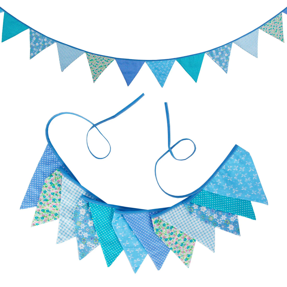 Guirlande Tissu Bleu Fleuri oiginal
