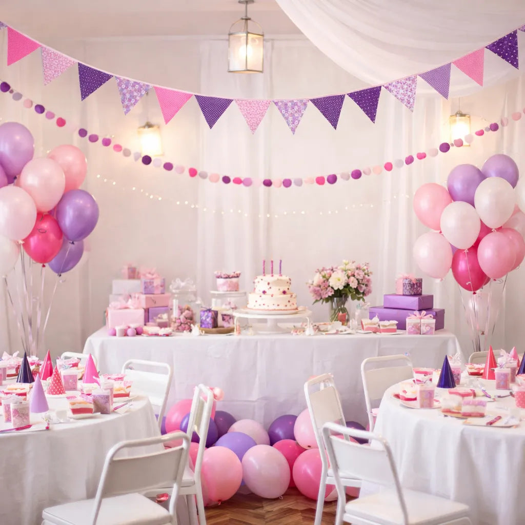 Guirlande Tissu Rose et Violet