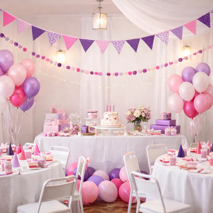 Guirlande Tissu Rose et Violet