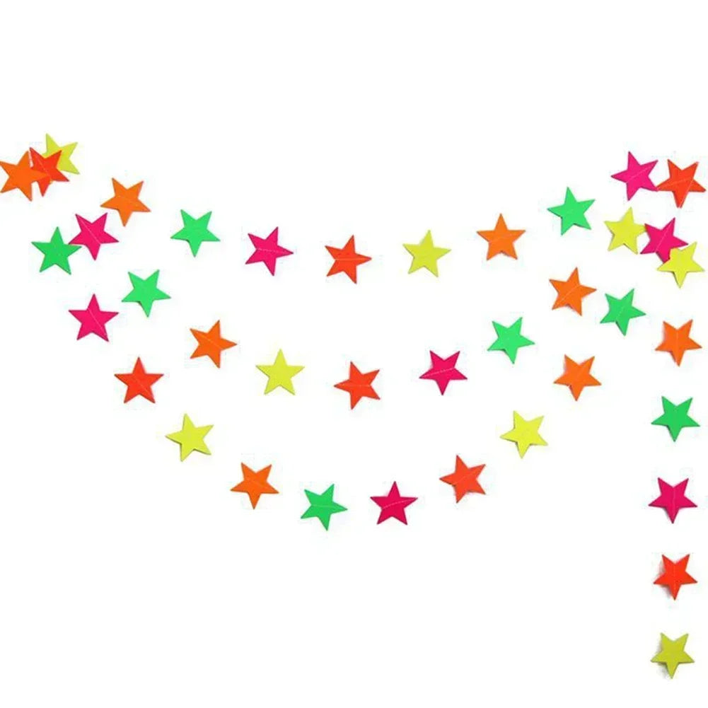 Guirlande d’Etoiles Fluorescents Design