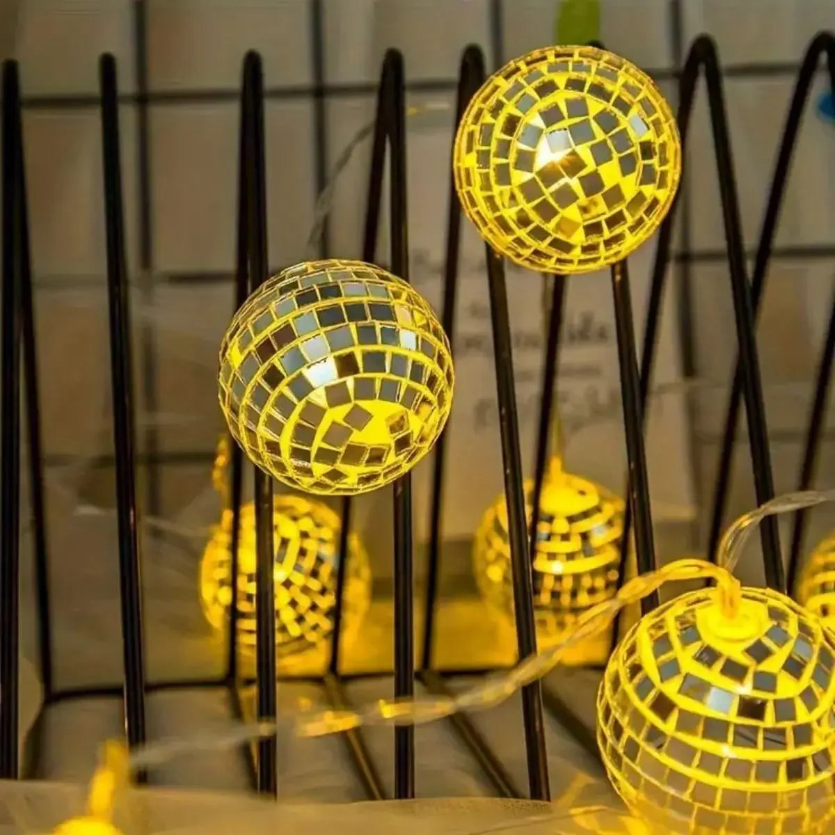 Guirlande de Boules Disco Minimaliste