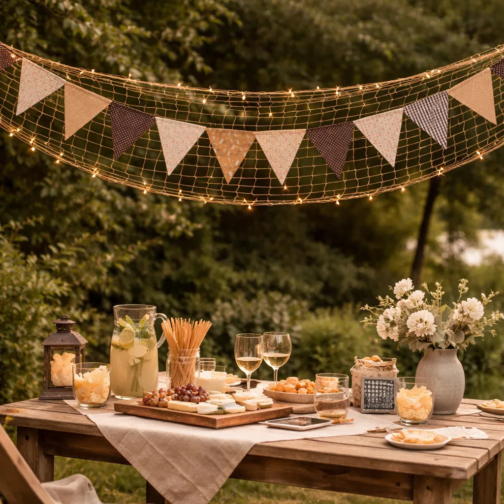Guirlande de Fanions en Tissu Vintage Design