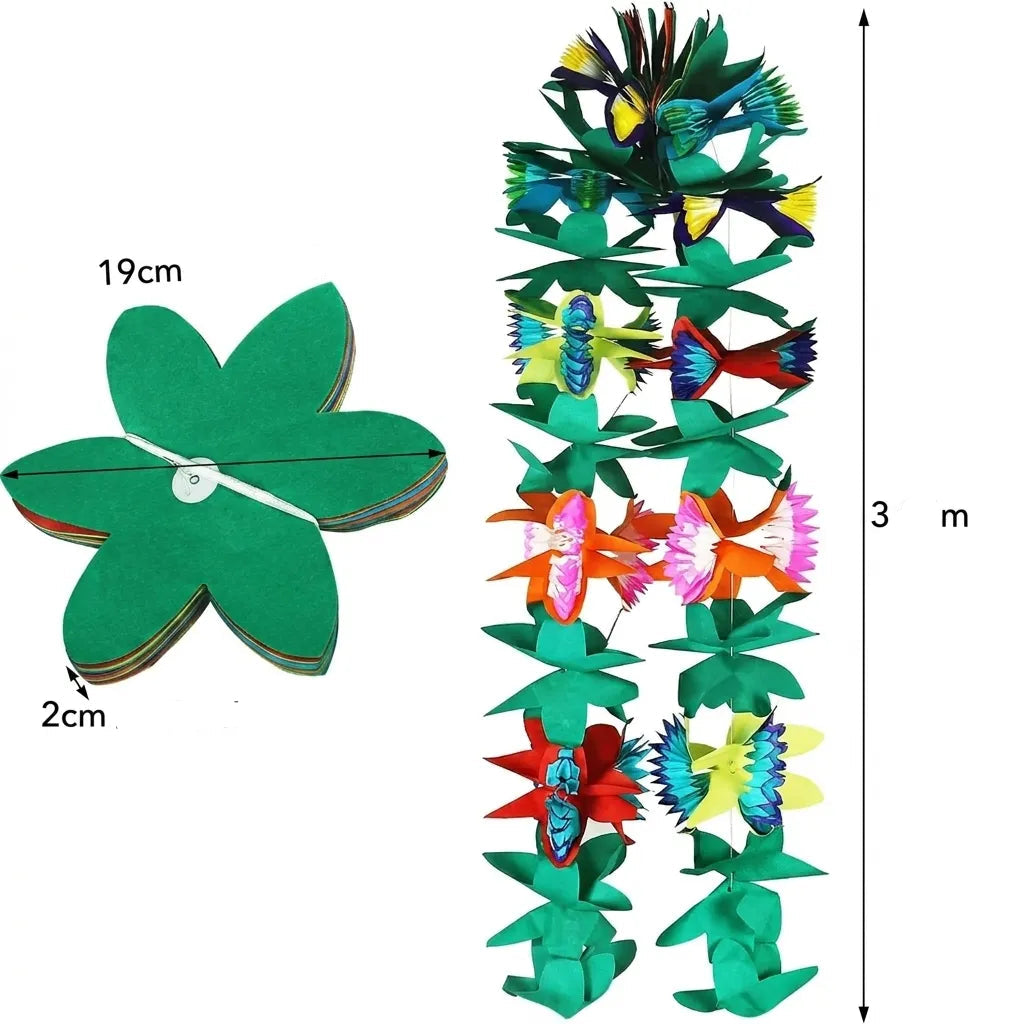 Guirlande de Fleurs Colorées en Papier Moderne