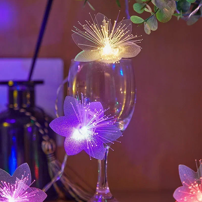 Guirlande de Fleurs Lumineuse Multicolore Festive