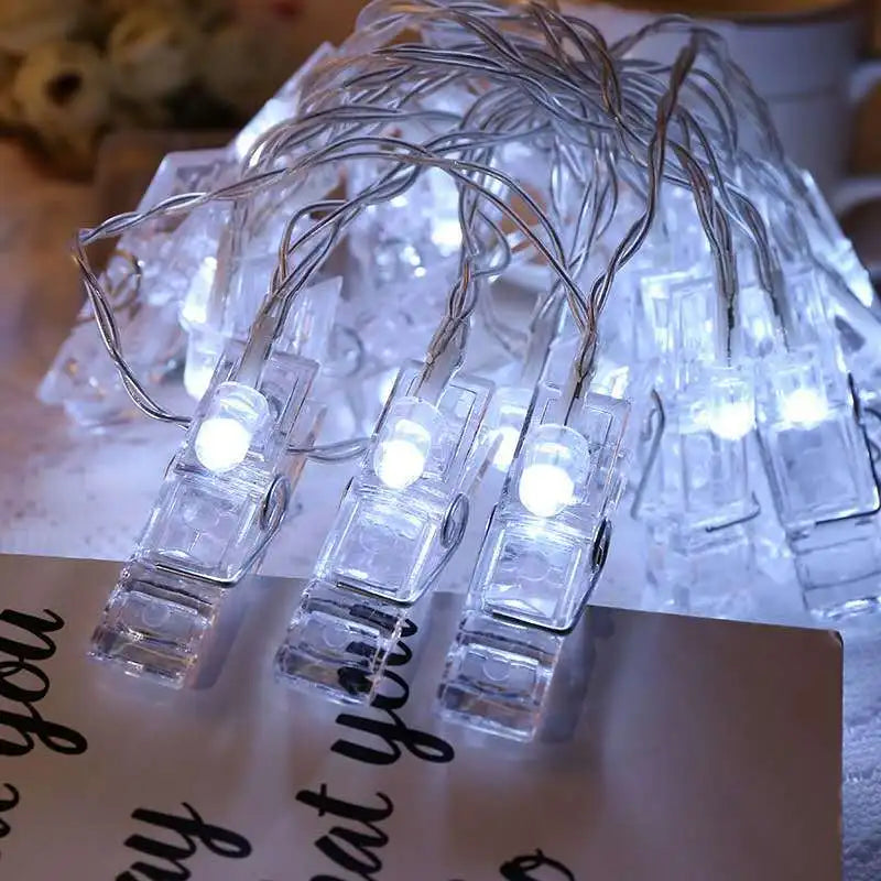 Guirlande de Pinces Clip Lumineux Moderne