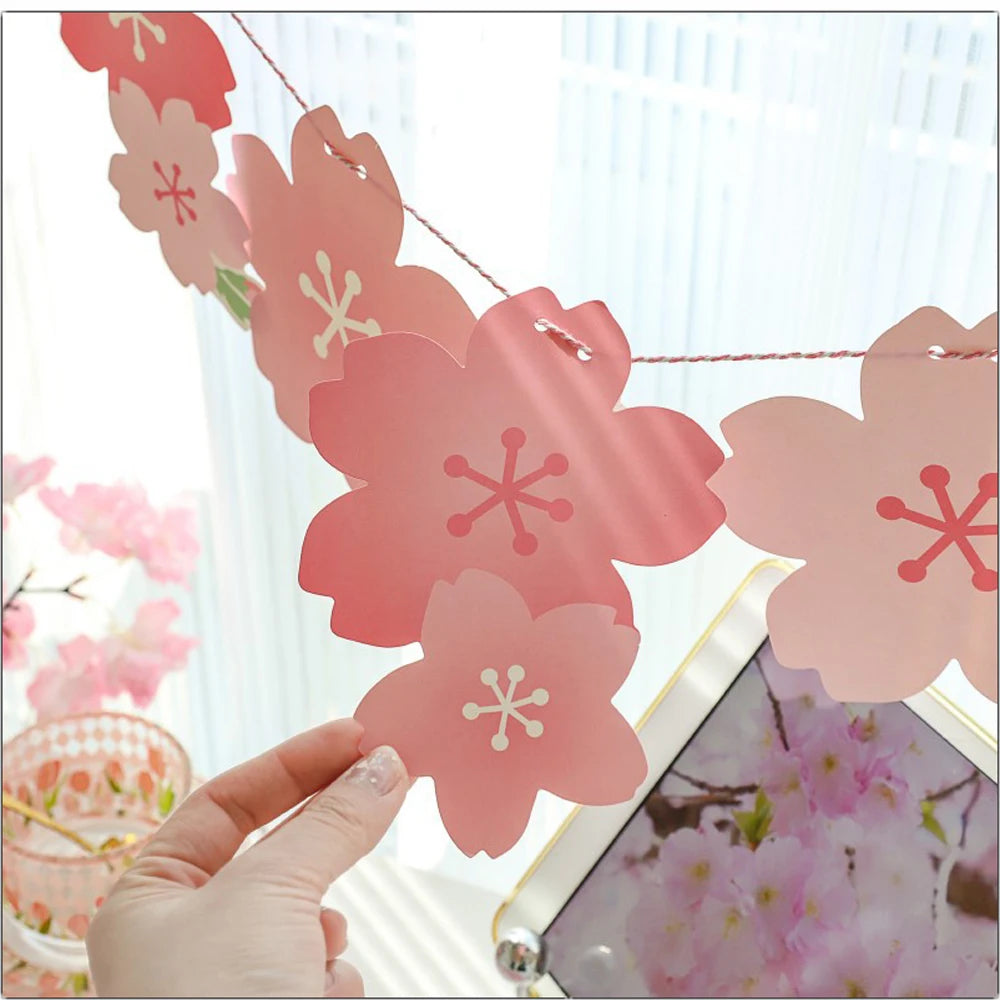 Guirlande de Sakura en Papier Minimaliste