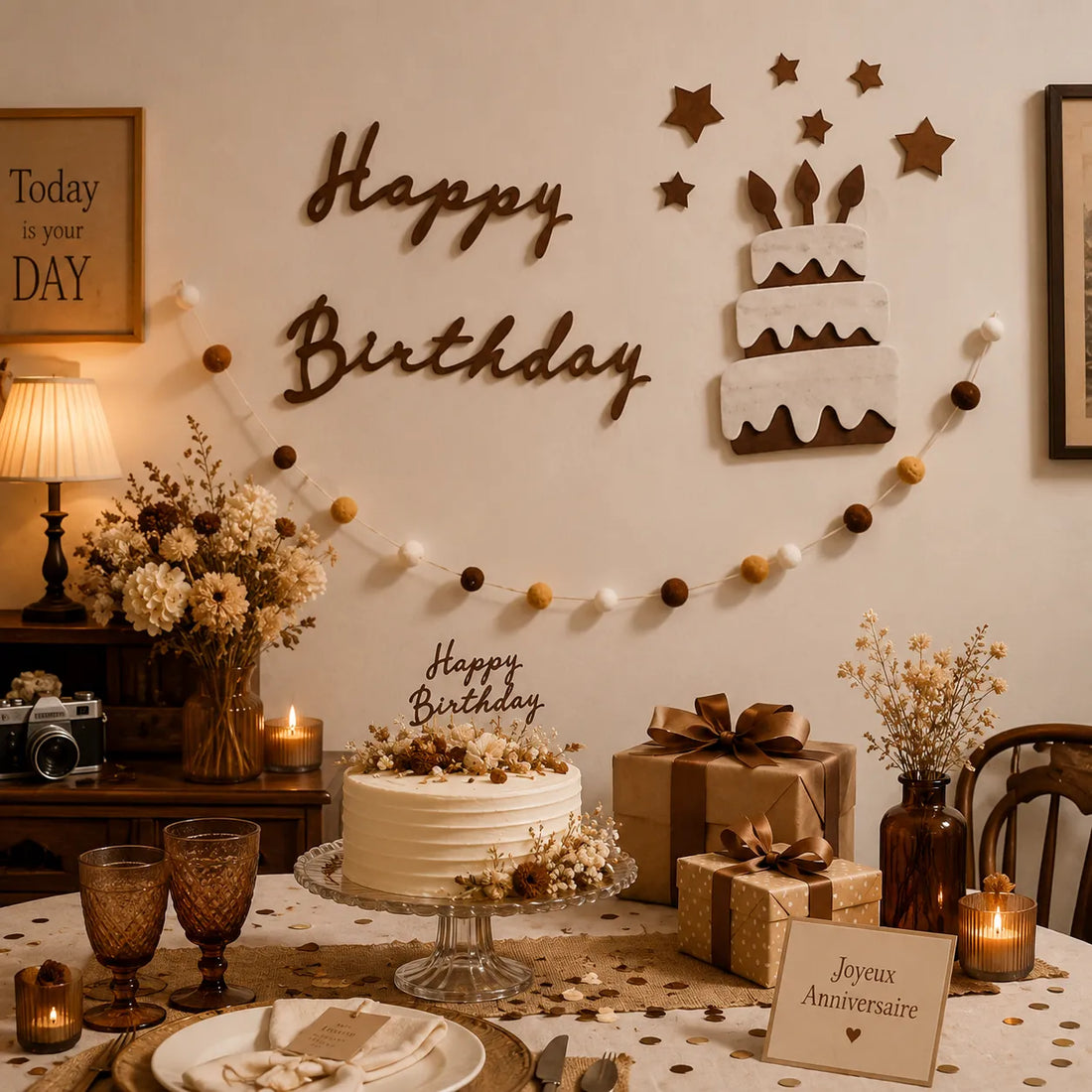 Guirlandes Anniversaire Rétro vintage