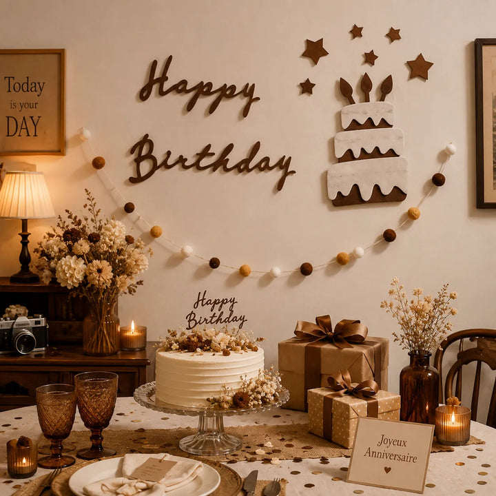 Guirlandes Anniversaire Rétro vintage