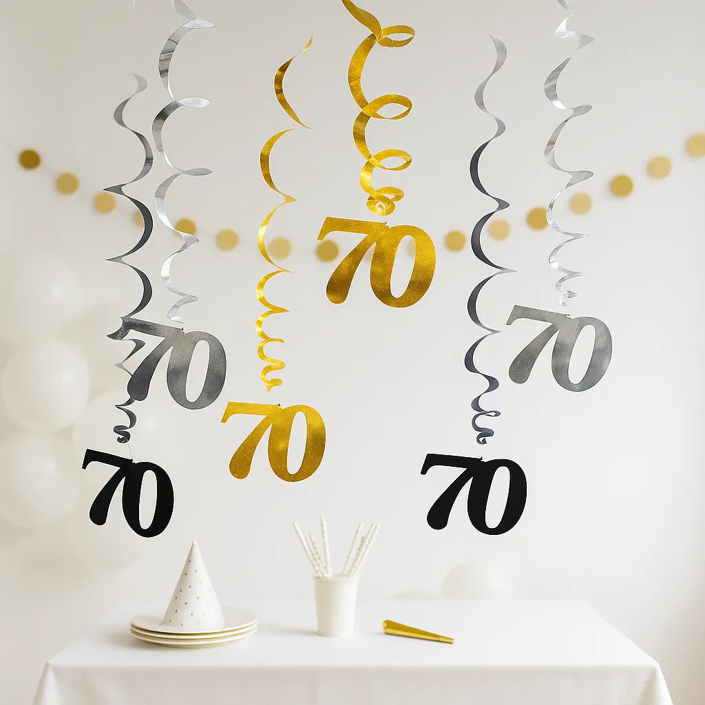 Guirlandes Anniversaire Suspendues 70 Ans Design