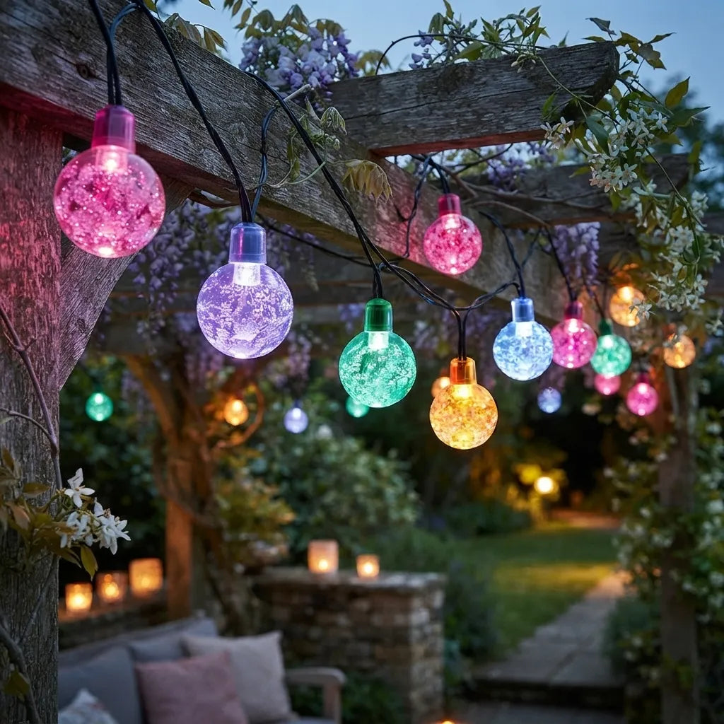 Guirlandes Lumineuse Multicolore Solaire Moderne