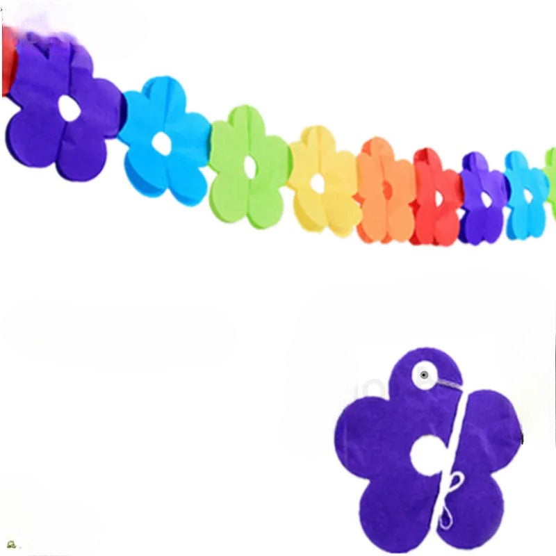 Guirlande Anniversaire en Papier Fleurs Originale