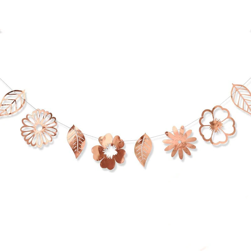 Guirlande de Fleurs Rose Gold