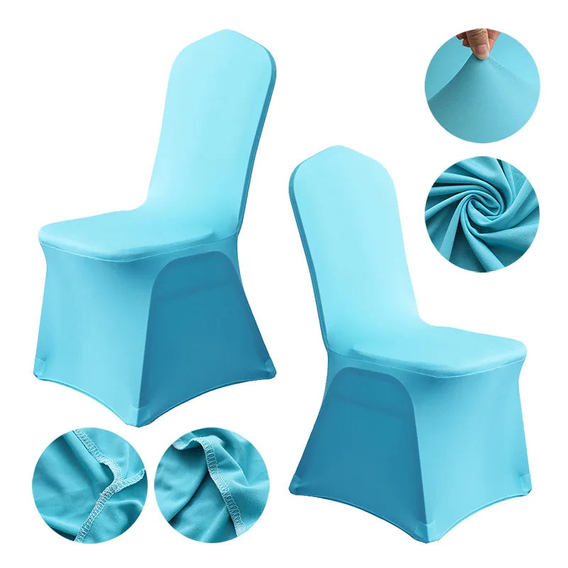 Housse de Chaise Mariage Bleue Extensible Chic