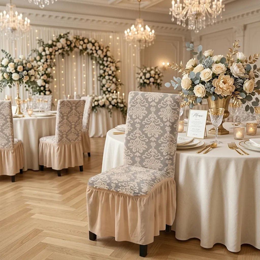 Housse de Chaise Mariage Rétro Unique