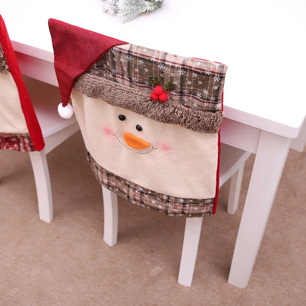 Housse de Chaise Noël Festive Fantaisie