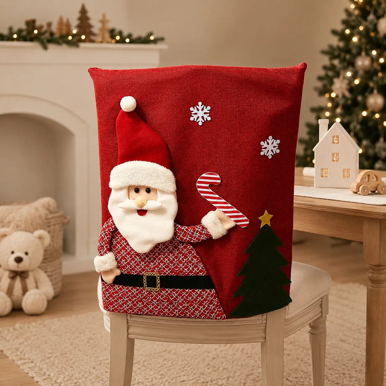 Housse de Chaise Père Noël Rouge Pratique