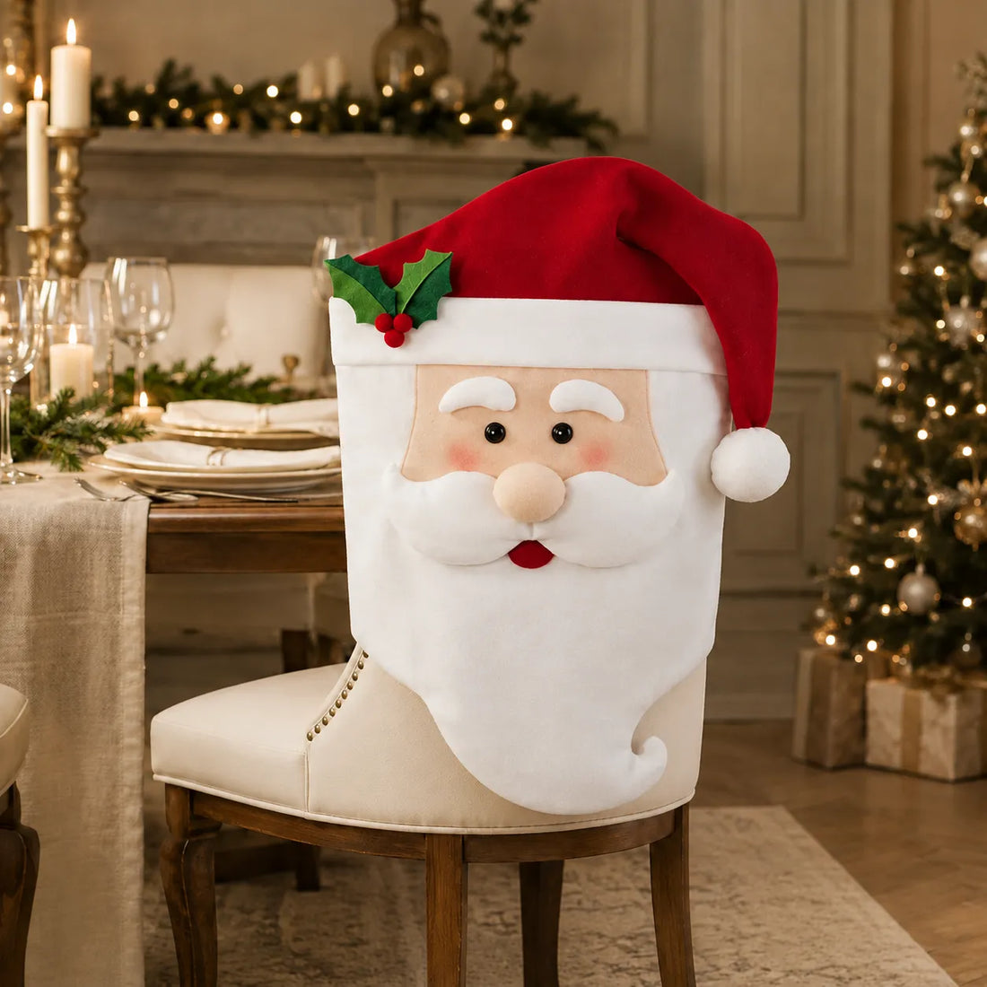 Housse de Chaise Stylée Père Noël Pratique